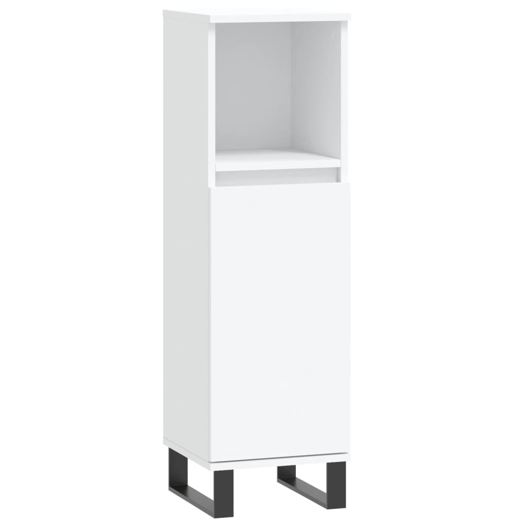 Set di Mobili da Bagno 3 pz Bianco in Legno Multistrato | homemem39