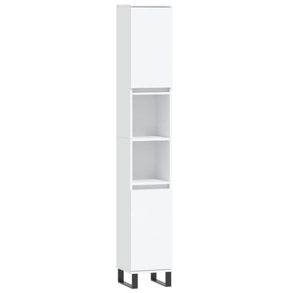 Set di Mobili da Bagno 3 pz Bianco in Legno Multistrato | homemem39