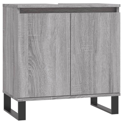 Set Mobili da Bagno 3 pz Grigio Sonoma in Legno Multistrato | homemem39