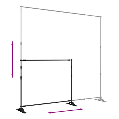 Supporto per Fondale 254x243 cm in Acciaio - homemem39