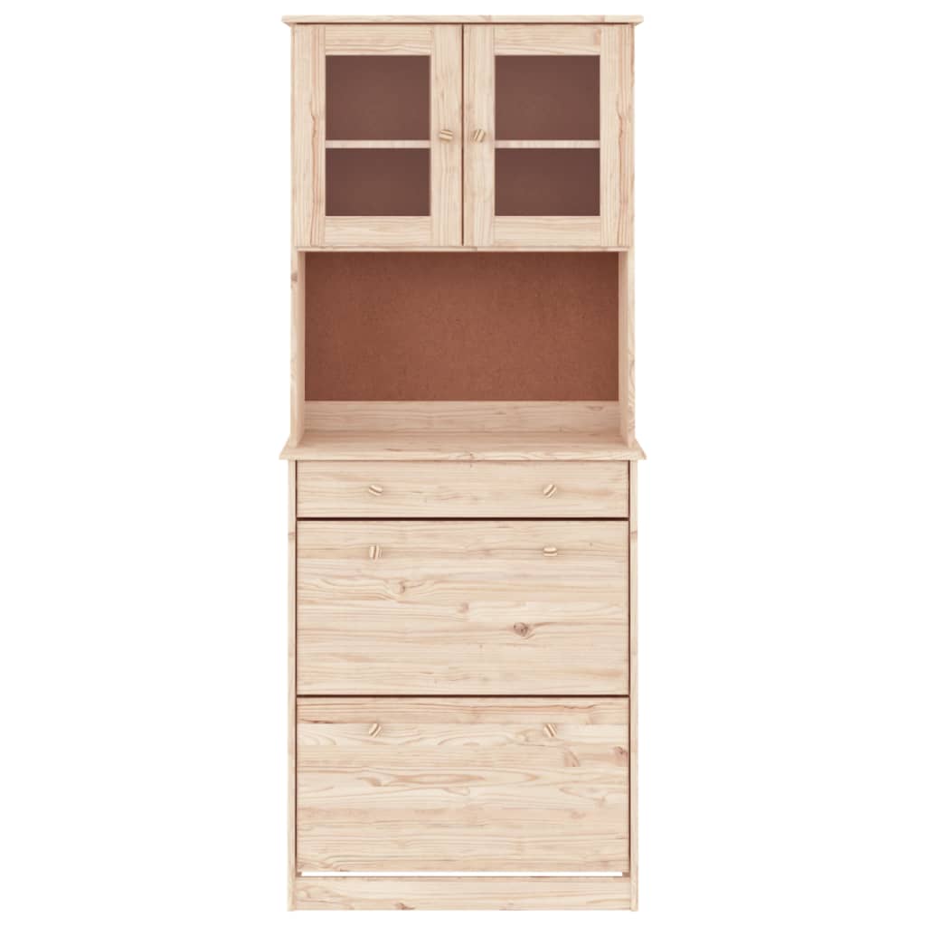 Credenza ALTA 77x35x188 cm in Legno Massello di Pino