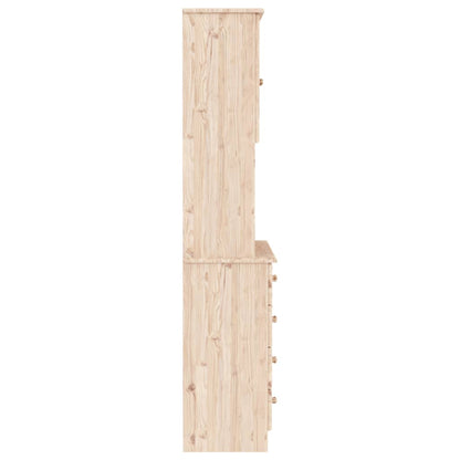 Credenza ALTA 77x35x165 cm in Legno Massello di Pino - homemem39