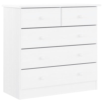 Credenza ALTA Bianca 77x35x165 cm in Legno Massello di Pino
