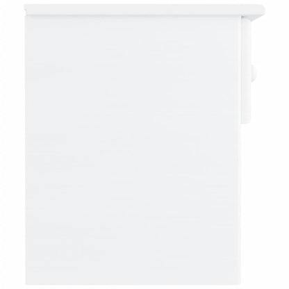 Comodino ALTA Bianco 41x35x41 cm in Legno Massello di Pino - homemem39