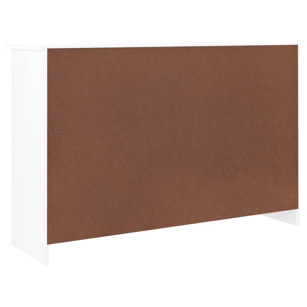 Cassettiera ALTA Bianca 112x35x73 cm in Legno Massello di Pino | homemem39