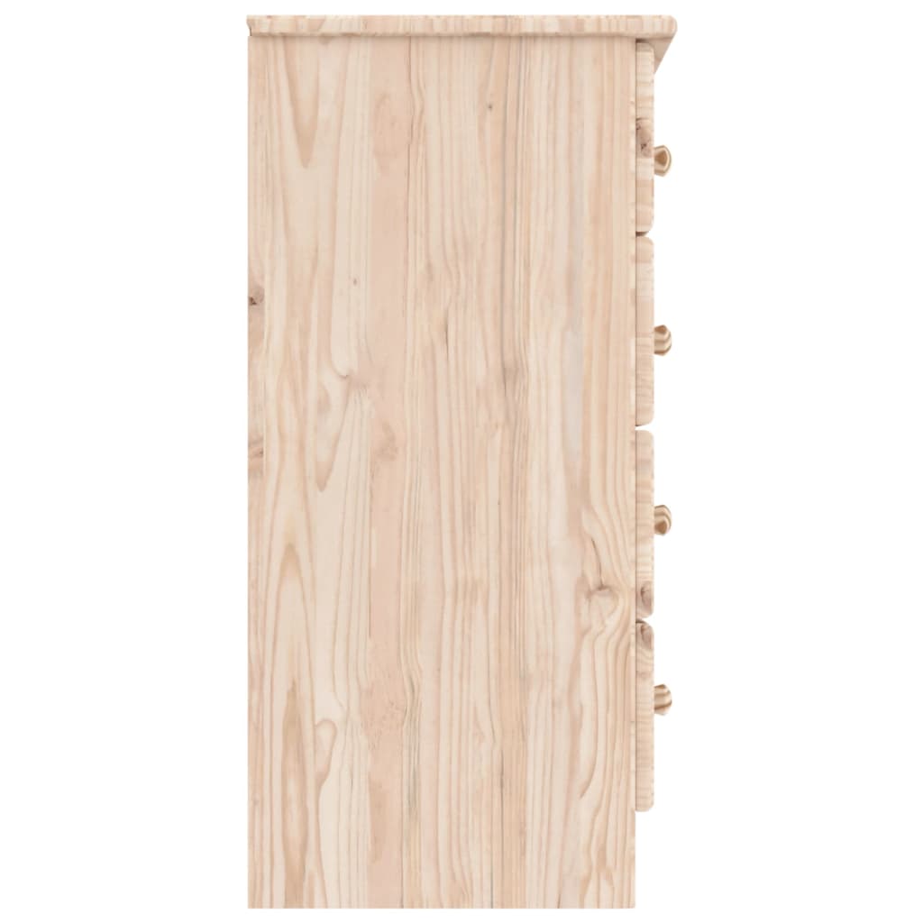 Cassettiera ALTA 77x35x73 cm in Legno Massello di Pino - homemem39