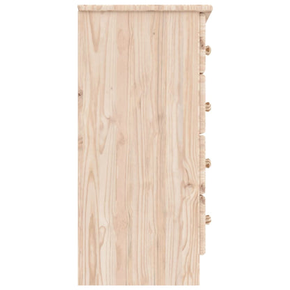 Cassettiera ALTA 77x35x73 cm in Legno Massello di Pino - homemem39