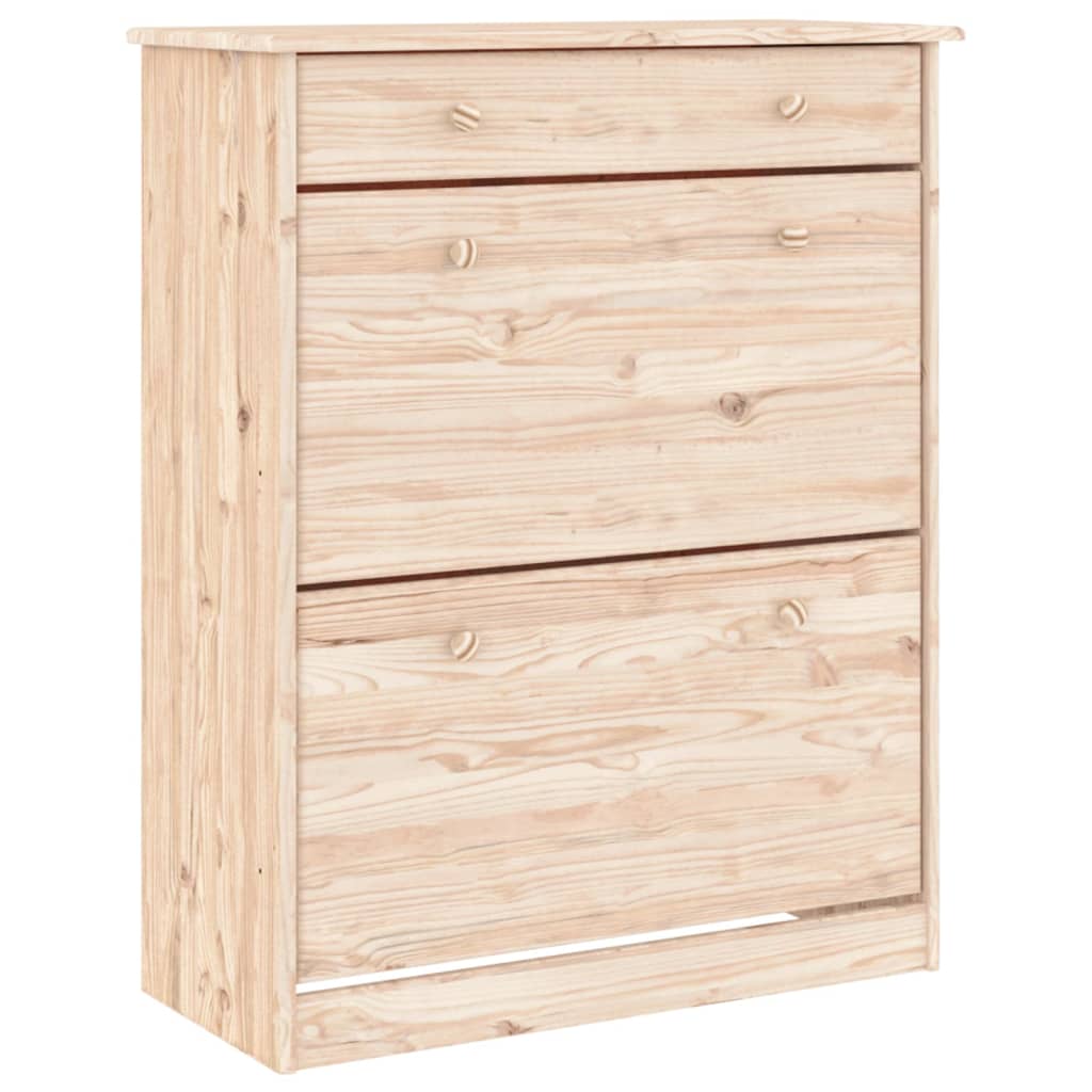 Scarpiera ALTA 77x35x96 cm in Legno Massello di Pino - homemem39