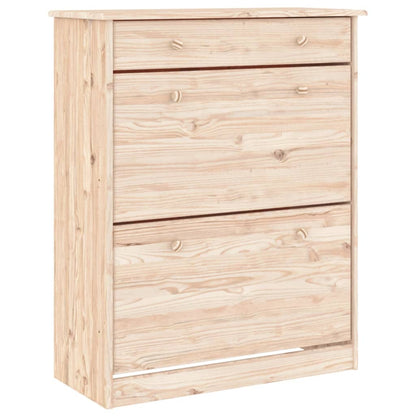 Scarpiera ALTA 77x35x96 cm in Legno Massello di Pino - homemem39
