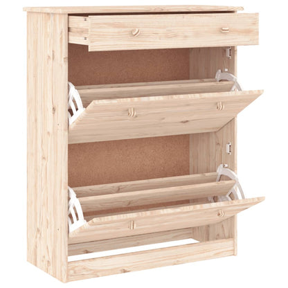 Scarpiera ALTA 77x35x96 cm in Legno Massello di Pino - homemem39