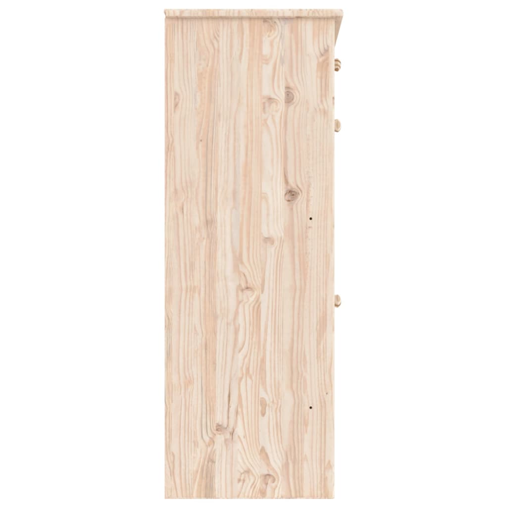 Scarpiera ALTA 77x35x96 cm in Legno Massello di Pino - homemem39