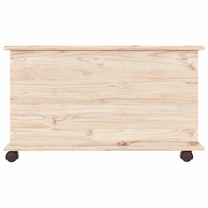 Cassapanca con Ruote ALTA 73x39,5x43 cm Legno Massello di Pino - homemem39