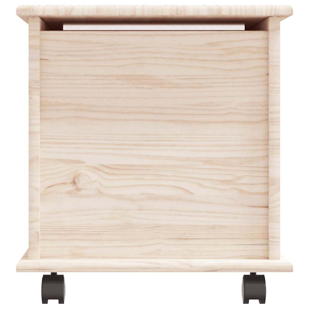 Cassapanca con Ruote ALTA 73x39,5x43 cm Legno Massello di Pino - homemem39