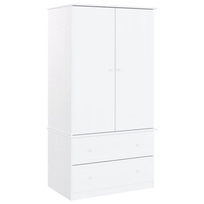Armadio ALTA Bianco 90x55x170 cm in Legno Massello di Pino - homemem39