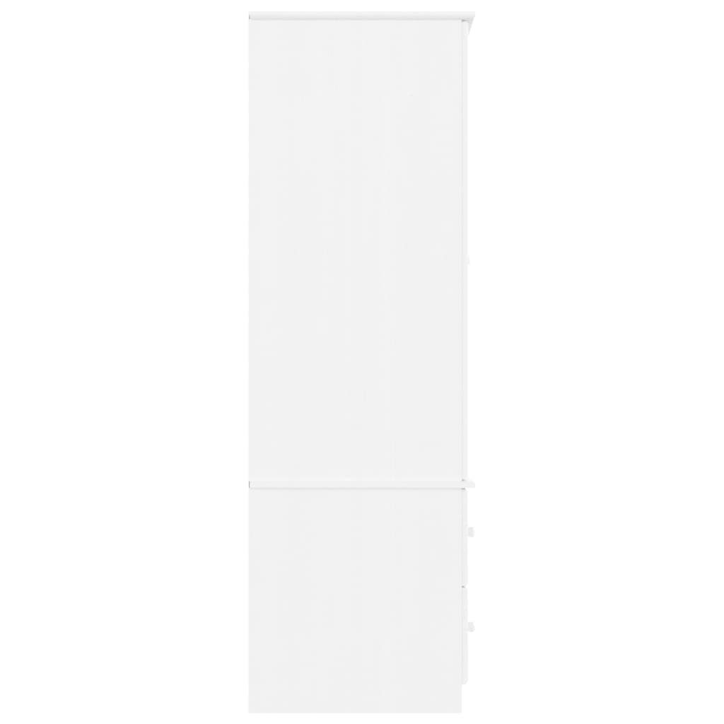 Armadio ALTA Bianco 90x55x170 cm in Legno Massello di Pino - homemem39