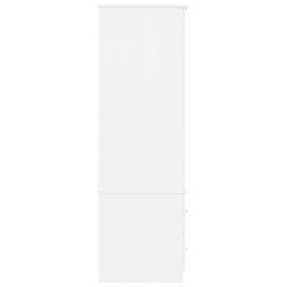 Armadio ALTA Bianco 90x55x170 cm in Legno Massello di Pino - homemem39