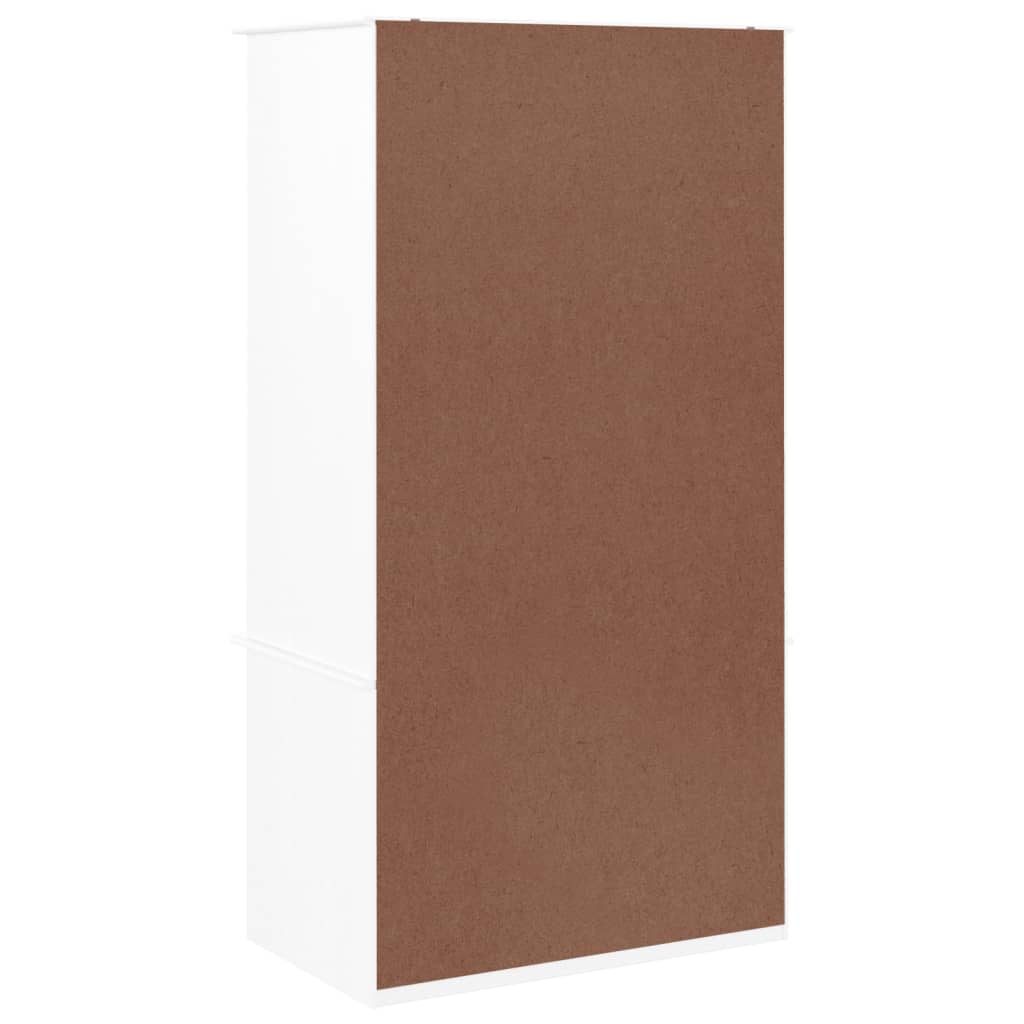 Armadio ALTA Bianco 90x55x170 cm in Legno Massello di Pino - homemem39