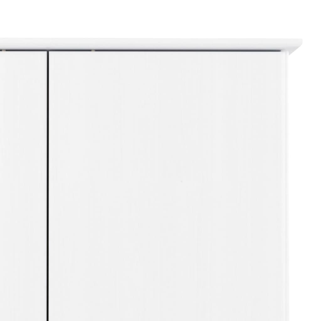Armadio ALTA Bianco 90x55x170 cm in Legno Massello di Pino - homemem39