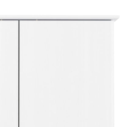 Armadio ALTA Bianco 90x55x170 cm in Legno Massello di Pino - homemem39