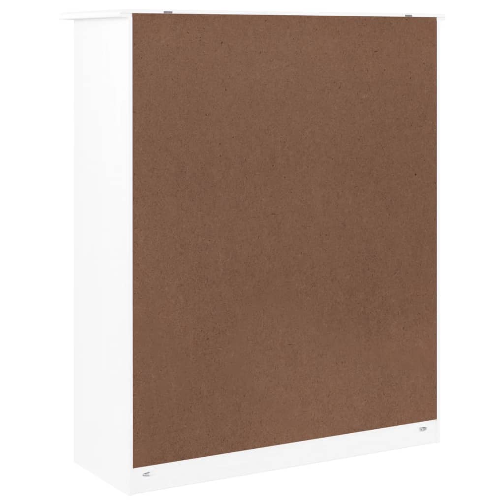 Piano Comò ALTA Bianco 77x30x92 cm in Legno Massello di Pino - homemem39