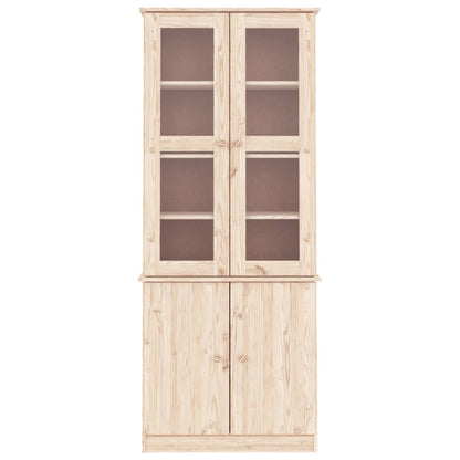 Vetrina ALTA 77x35x186,5 cm in Legno Massello di Pino - homemem39