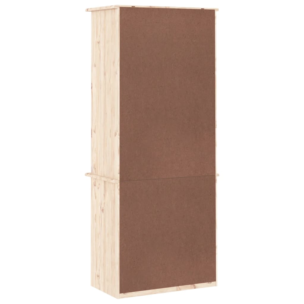 Libreria con Cassetti ALTA 60x35x142 cm Legno Massello di Pino | homemem39