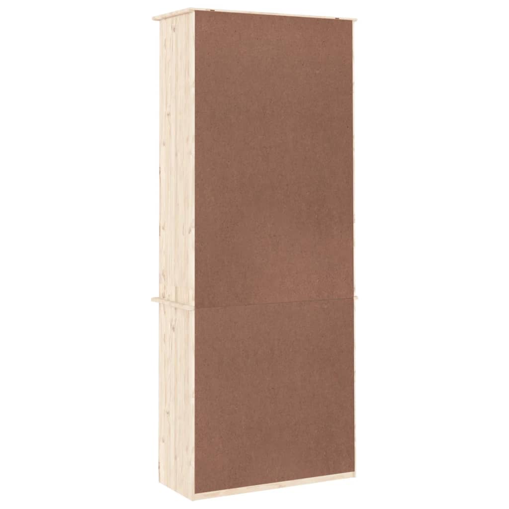 Libreria con Cassetti ALTA 77x35x186,5cm Legno Massello di Pino | homemem39