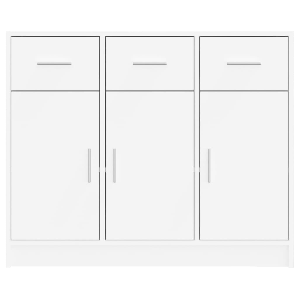 Credenza Bianca 91x28x75 cm in Legno Multistrato - homemem39