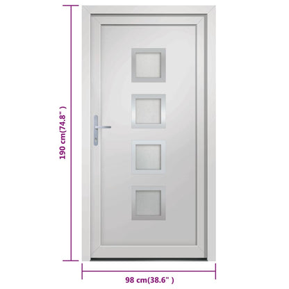 Porta Ingresso Bianca 98x190 cm in PVC