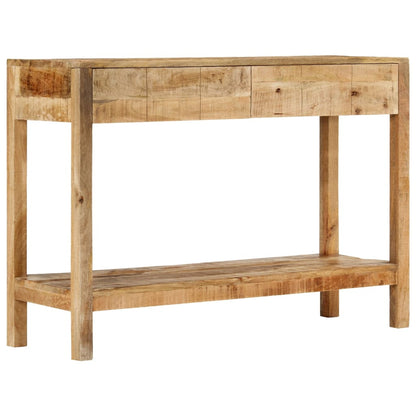Tavolo Consolle con 2 Cassetti 110x35x75cm Legno Massello Mango | homemem39