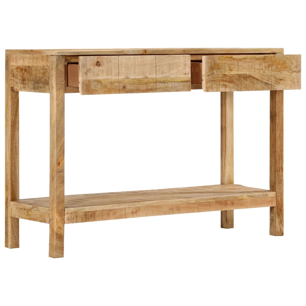 Tavolo Consolle con 2 Cassetti 110x35x75cm Legno Massello Mango