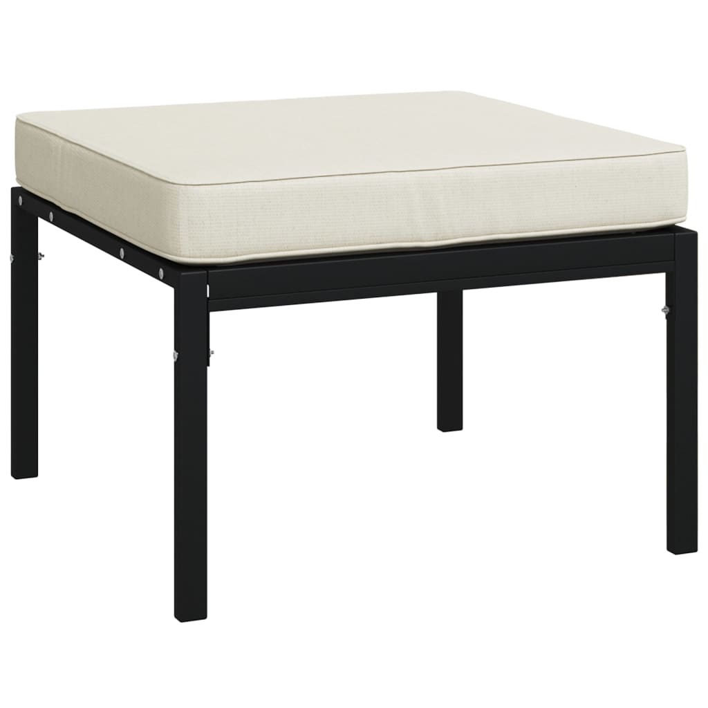 Set Salotto da Giardino 6pz con Cuscini Sabbia in Acciaio | homemem39