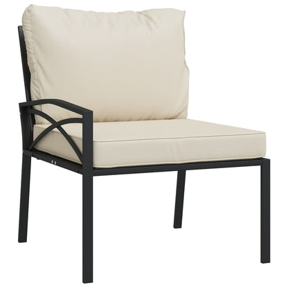 Set Salotto da Giardino 11pz con Cuscini Sabbia in Acciaio | homemem39