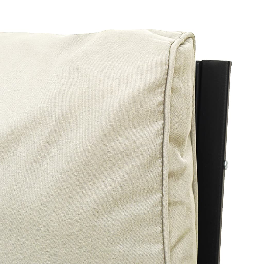 Set Salotto da Giardino 11pz con Cuscini Sabbia in Acciaio | homemem39