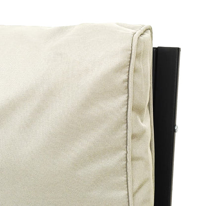 Set Salotto da Giardino 11pz con Cuscini Sabbia in Acciaio | homemem39