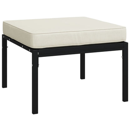 Set Salotto da Giardino 9pz con Cuscini Sabbia in Acciaio | homemem39