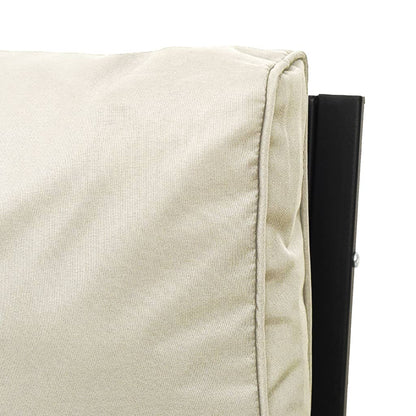 Set Salotto da Giardino 6pz con Cuscini Sabbia in Acciaio | homemem39