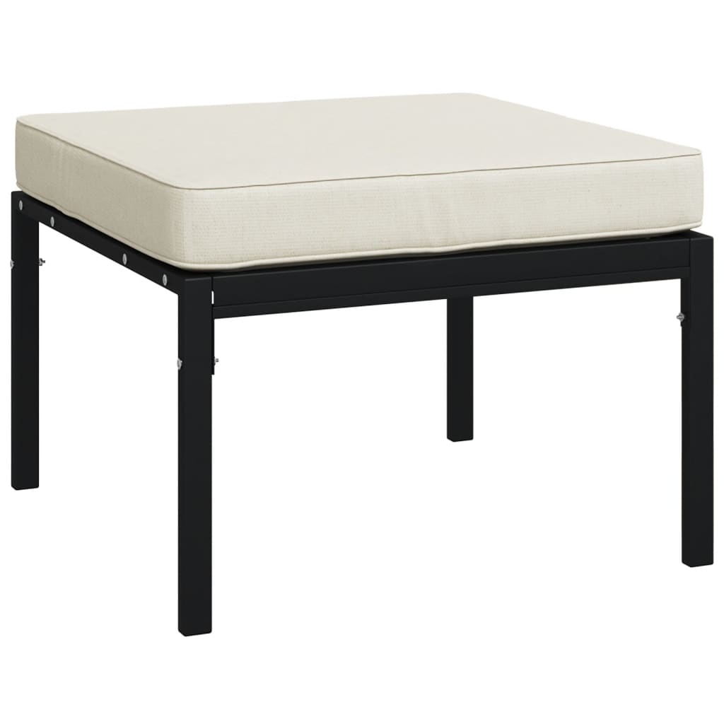 Set Salotto da Giardino 5pz con Cuscini Sabbia in Acciaio | homemem39