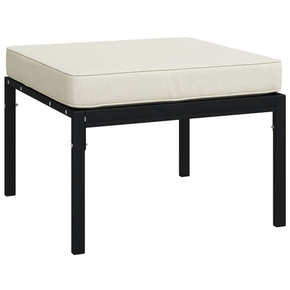 Set Salotto da Giardino 5pz con Cuscini Sabbia in Acciaio | homemem39