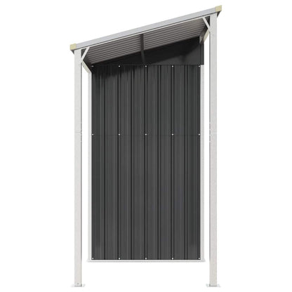 Capanno Giardino Tetto Esteso Antracite 277x107x181cm Acciaio - homemem39