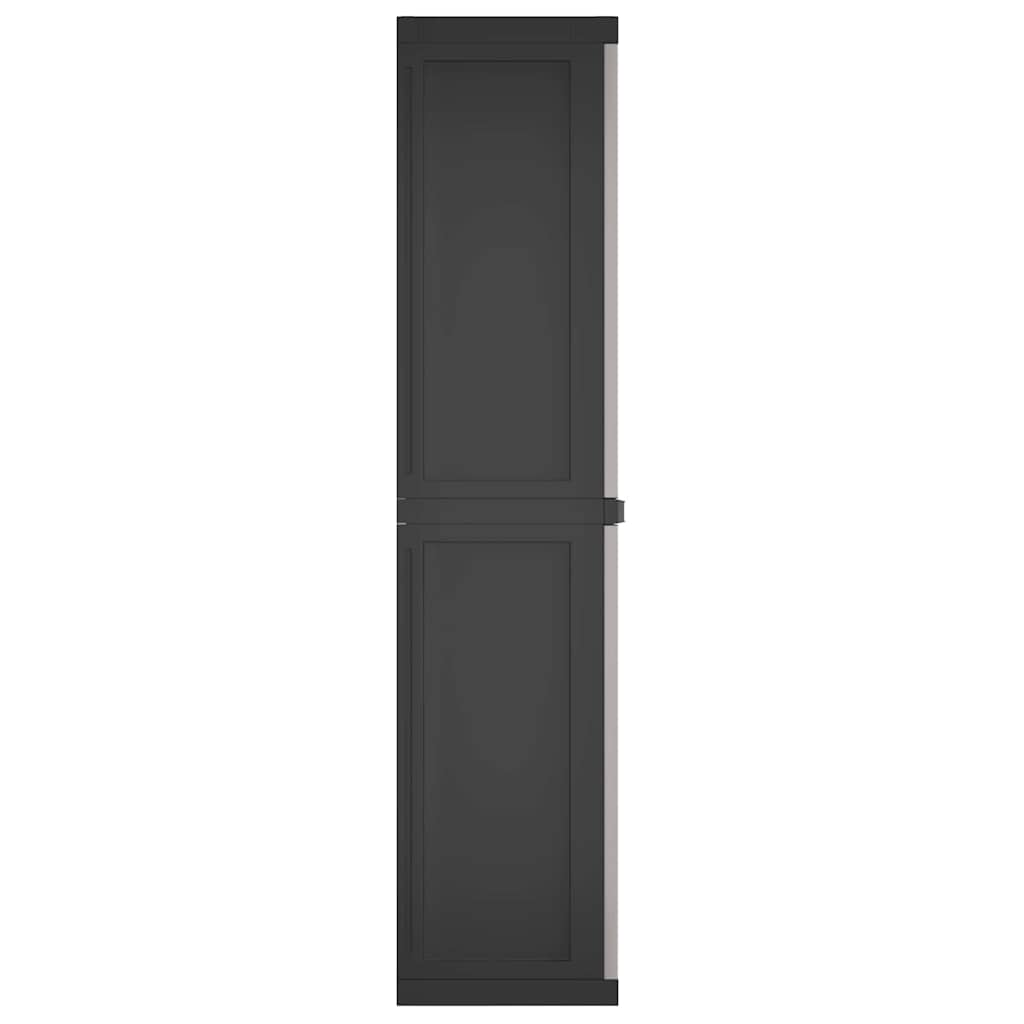 Armadio da Esterno Grigio e Nero 65x37x165 cm in PP | homemem39