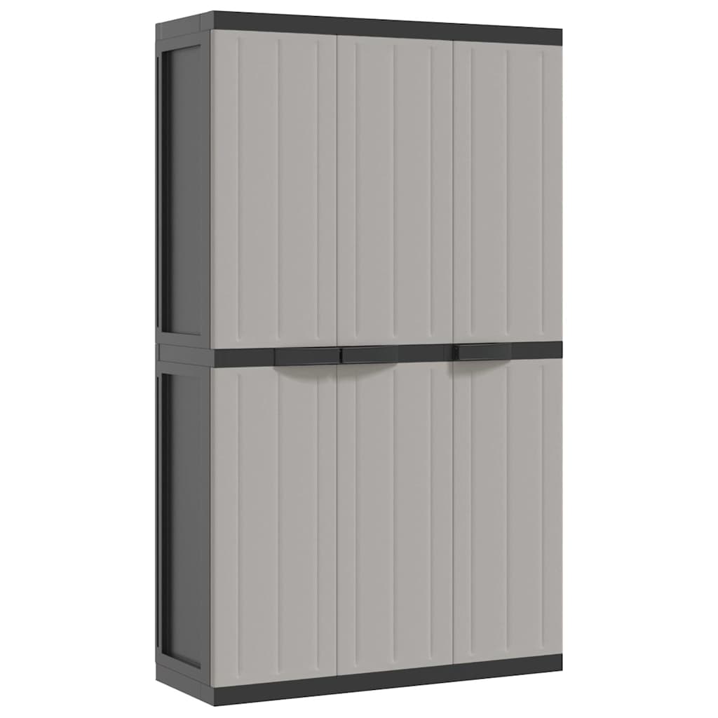 Armadio da Esterno Grigio e Nero 97x37x165 cm in PP | homemem39