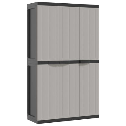 Armadio da Esterno Grigio e Nero 97x37x165 cm in PP | homemem39