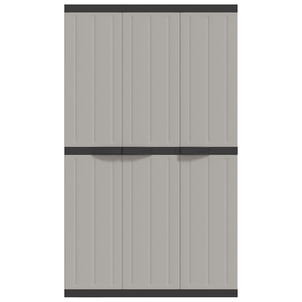 Armadio da Esterno Grigio e Nero 97x37x165 cm in PP | homemem39