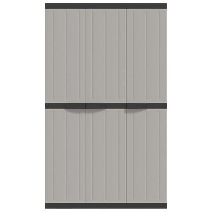 Armadio da Esterno Grigio e Nero 97x37x165 cm in PP | homemem39