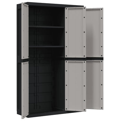 Armadio da Esterno Grigio e Nero 97x37x165 cm in PP | homemem39