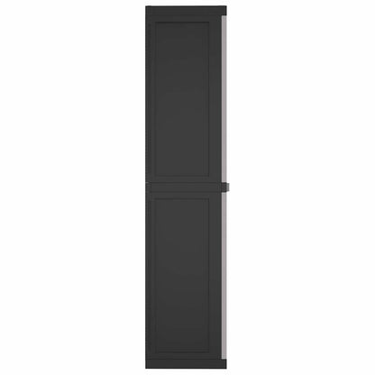 Armadio da Esterno Grigio e Nero 97x37x165 cm in PP | homemem39