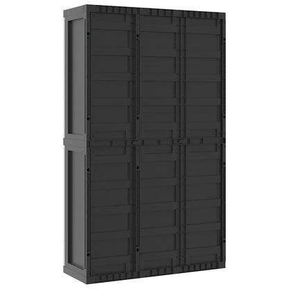 Armadio da Esterno Grigio e Nero 97x37x165 cm in PP | homemem39