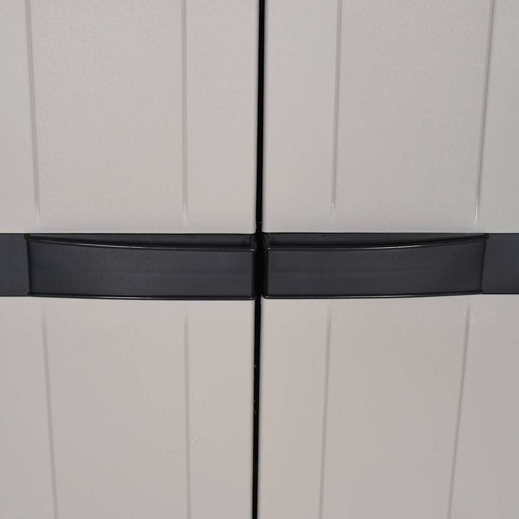 Armadio da Esterno Grigio e Nero 97x37x165 cm in PP | homemem39