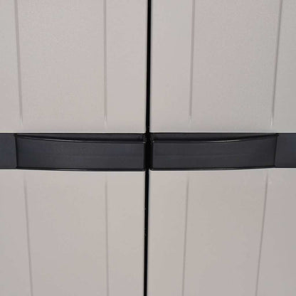 Armadio da Esterno Grigio e Nero 97x37x165 cm in PP | homemem39